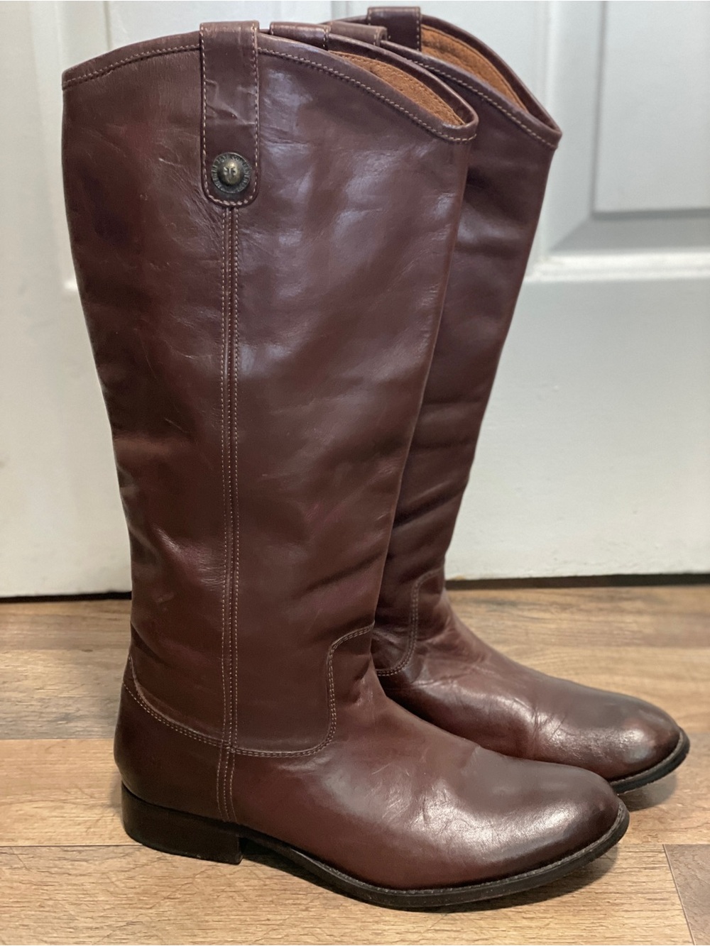 Frye Tall Chocolate Brown Leather Over-the-Knee Riding Boots
